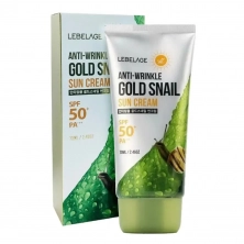 Солнцезащитный крем для лица с муцином улитки Lebelage Anti-Wrinkle Gold Snail Sun Cream 70 мл
