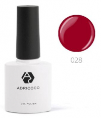 Гель-лак №028 темно-красный 8мл ADRICOCO