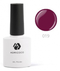 Гель-лак №019 пурпурный 8мл ADRICOCO