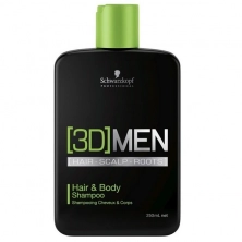 Шампунь для волос и тела Schwarzkopf 3D Men Hair & Body 250 мл